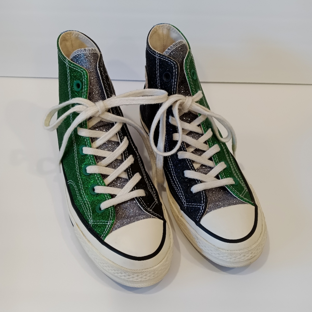 RARE UNISEX JW Anderson x Converse Chuck 70 High Glitter Pack High Tops - Picture 2 of 15